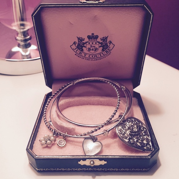 Set of 3 Silver Juicy Couture Bangles