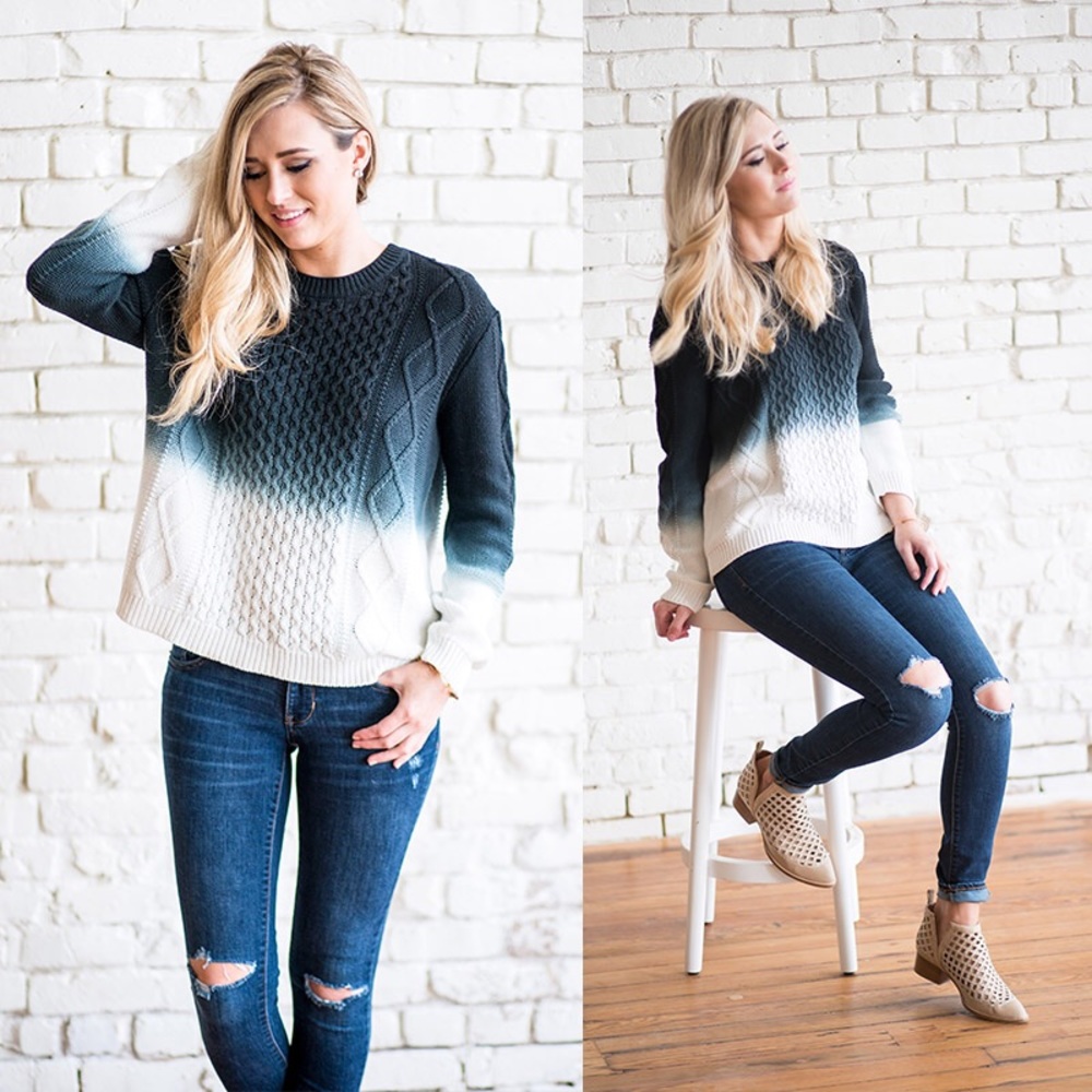 *SALE* Ombré Cable Knit Sweater