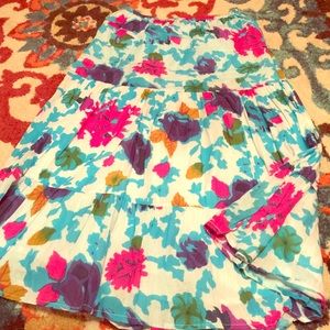 Floral cotton skirt