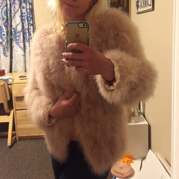 Urban Outfitters feather coat