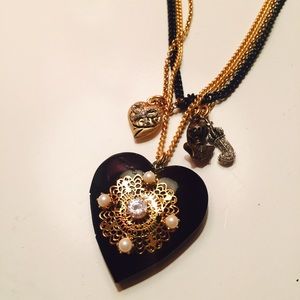 Black and Gold Juicy Couture Necklace
