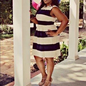 Navy & Creme dress