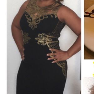 WORN once. Fancy detailed dress.