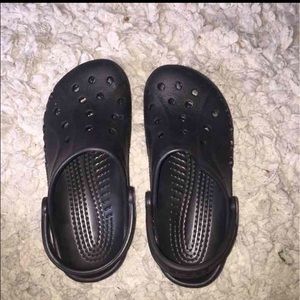 All Black Authentic Crocs. Slip Resistant Soles.