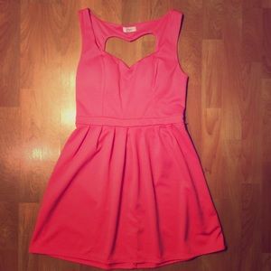 Candie's Pink Sweetheart Midi Dress