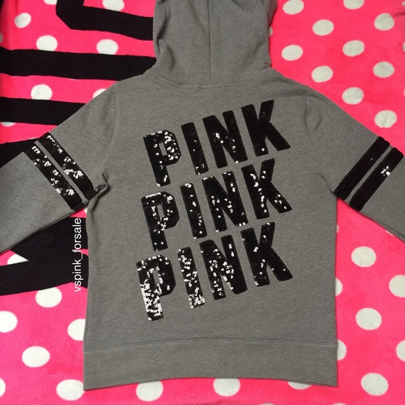 PINK Victoria's Secret Sweaters - SOLD 🎀 VS PINK Bling Full-zip Hoodie