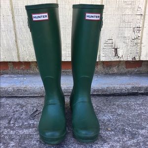 Original Hunter Rain Boots Green Wellies