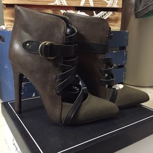 CR Strappy Front Pointy Toe Booties