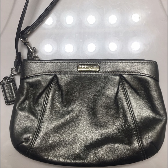 Coach Handbags - Coach Pewter Wristlet