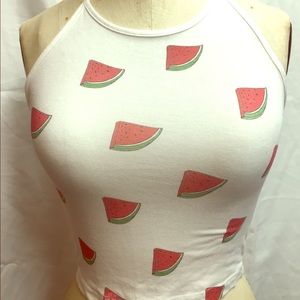 A white tank top with cute watermelons on them💖