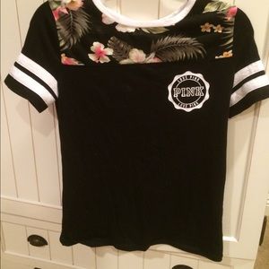 Victoria's Secret pink Hawaiian tee xs