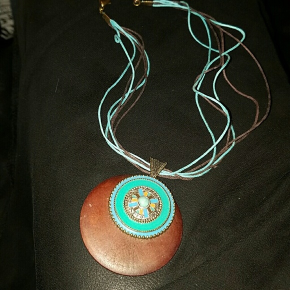Wooden Bohemian necklace