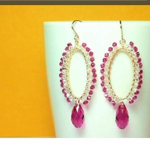 Handmade Swarovski crystal earrings