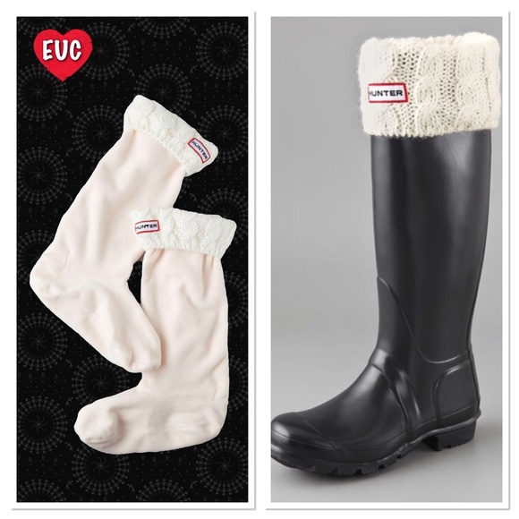Hunter Boots Cable Cuff Wellie Socks