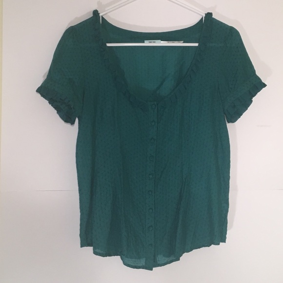 Kimchi Blue Romantic Ruffle Deep Green Boho Chic💋