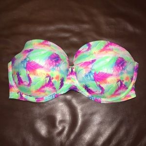 PINK strapless push up bra