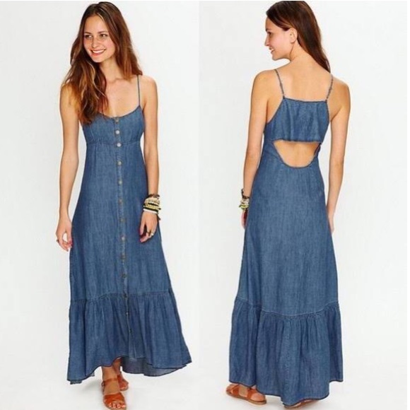Free people maxi dress ORANGE. Small