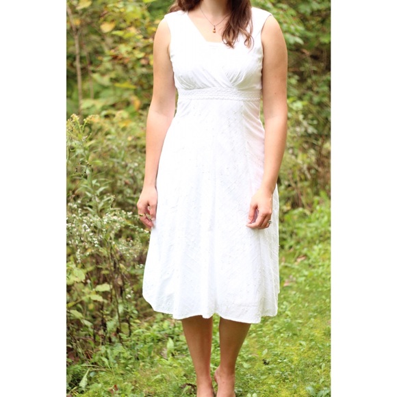White Eyelet Summer Dress