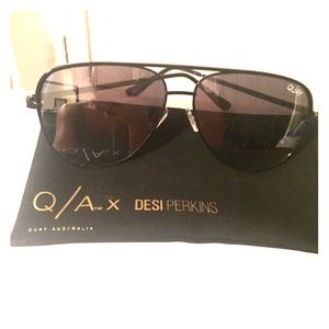 Desi x Quay Black High Key Sunglasses