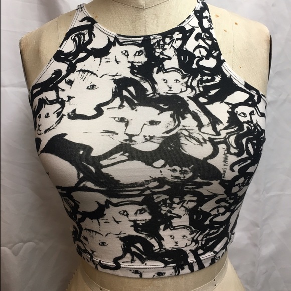Black and white cat top from American Apparel