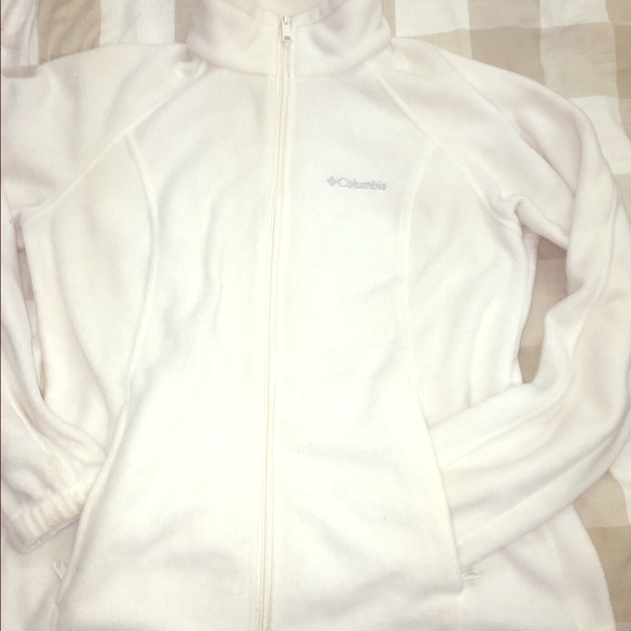 columbia white fleece