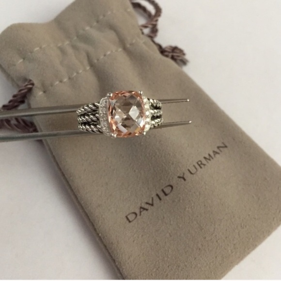 David Yurman Petite Wheaton Morganite ring