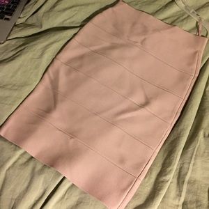 BCBGMAXAZRIA bandage POWER SKIRT NUDE