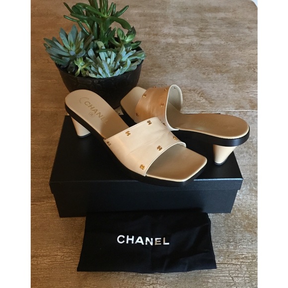 CHANEL Studded Mules