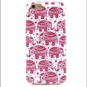 Pink and white elephant iPhone 6/6s case💕🐘