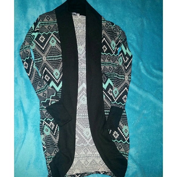 Aztec printed cardigan