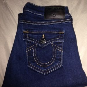 NEW! TRUE RELIGION dark blue jeans