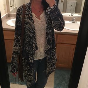 New southwestern print cascading cardinal