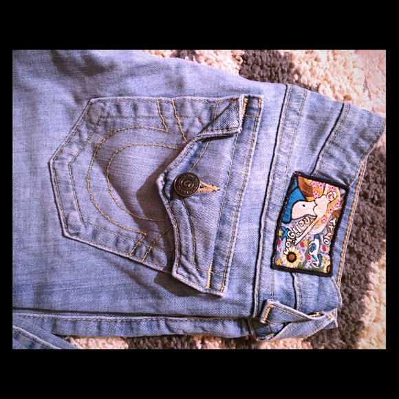 True religion RARE. Mermaid label! Light blue!cute