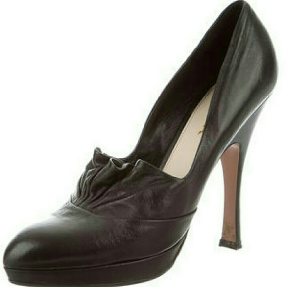 Prada ruffle heels