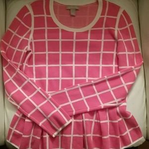 Banana Republic Peplum sweater / top PINK