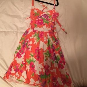 pink floral dress