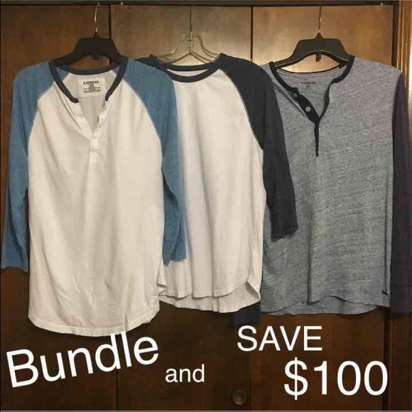 Men's Henley Baseball Tee Bundle