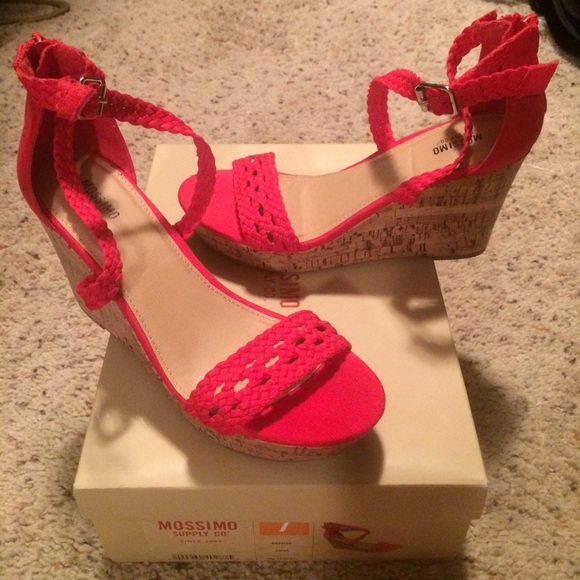 Red strappy wedges by Mossimo.