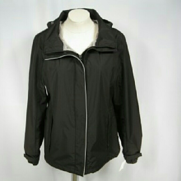 Nautica Jackets & Blazers - Nautica Zip-front Hooded Windbreaker Black Jacket