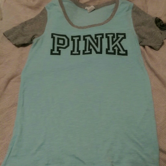 Mint green Victoria's Secret Pink tee