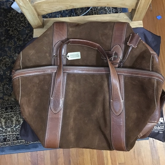 Unused exc Coach brown leather duffle E0771-77051