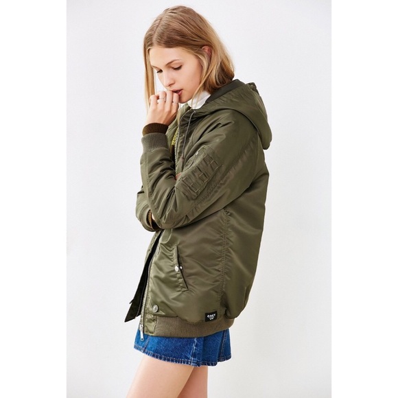 Olive Parka Bomber Jacket