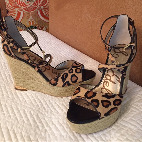 Sam Edelman Platform Sandals 9M Buckle Espadrilles
