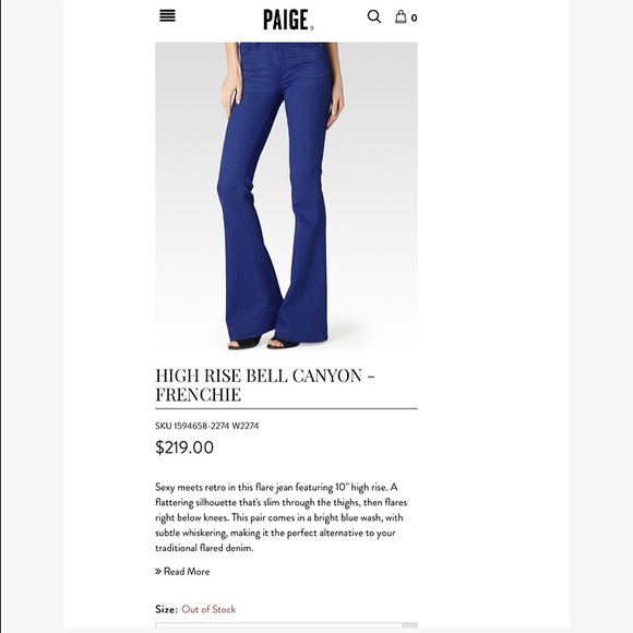 ✨PAIGE HIGH RISE BELL CANYON - FRENCHIE - Picture 4 of 4