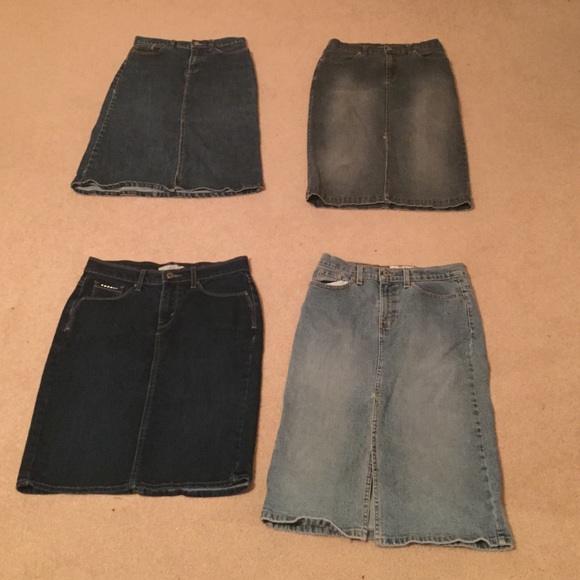 Dresses & Skirts - 4 Jean skirts bundle