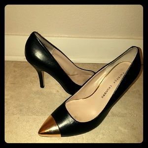 Gold Toe Black Heels