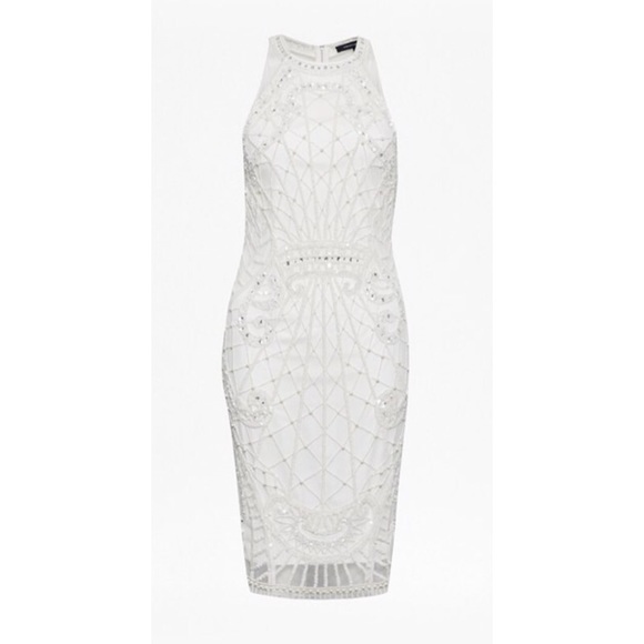 PEARL EMBELLISHED CAGE DRESS