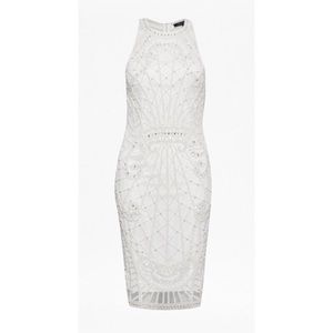 PEARL EMBELLISHED CAGE DRESS