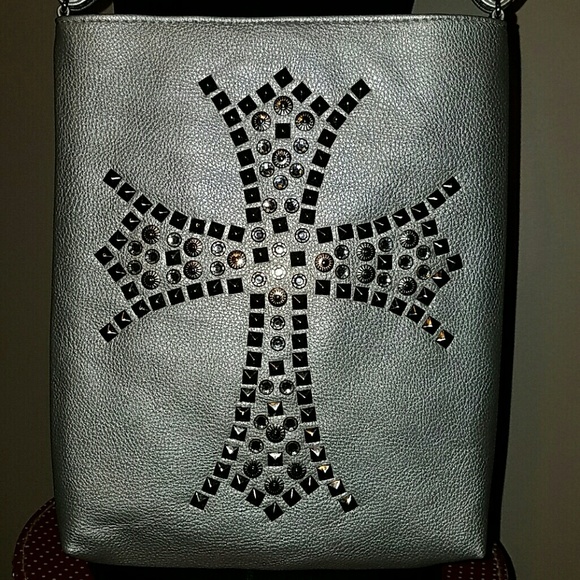New Cebu Rhinestone Faux Leather Purse
