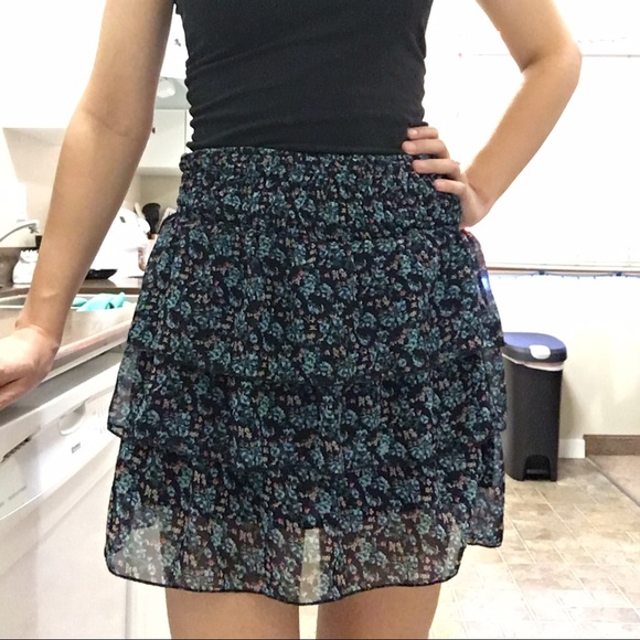 French floral skirt